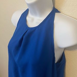 Gianni Bini royal blue zip up midi dress size small